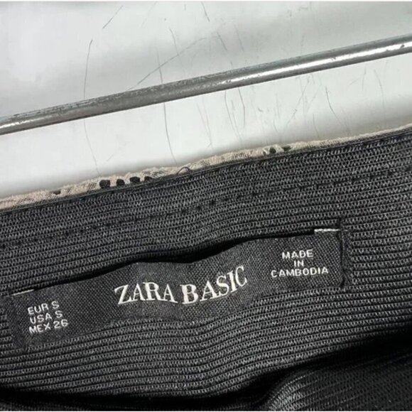 Zara Basic Python Snakeskin Print Faux Suede Leggings Size Small S - Picture 6 of 7